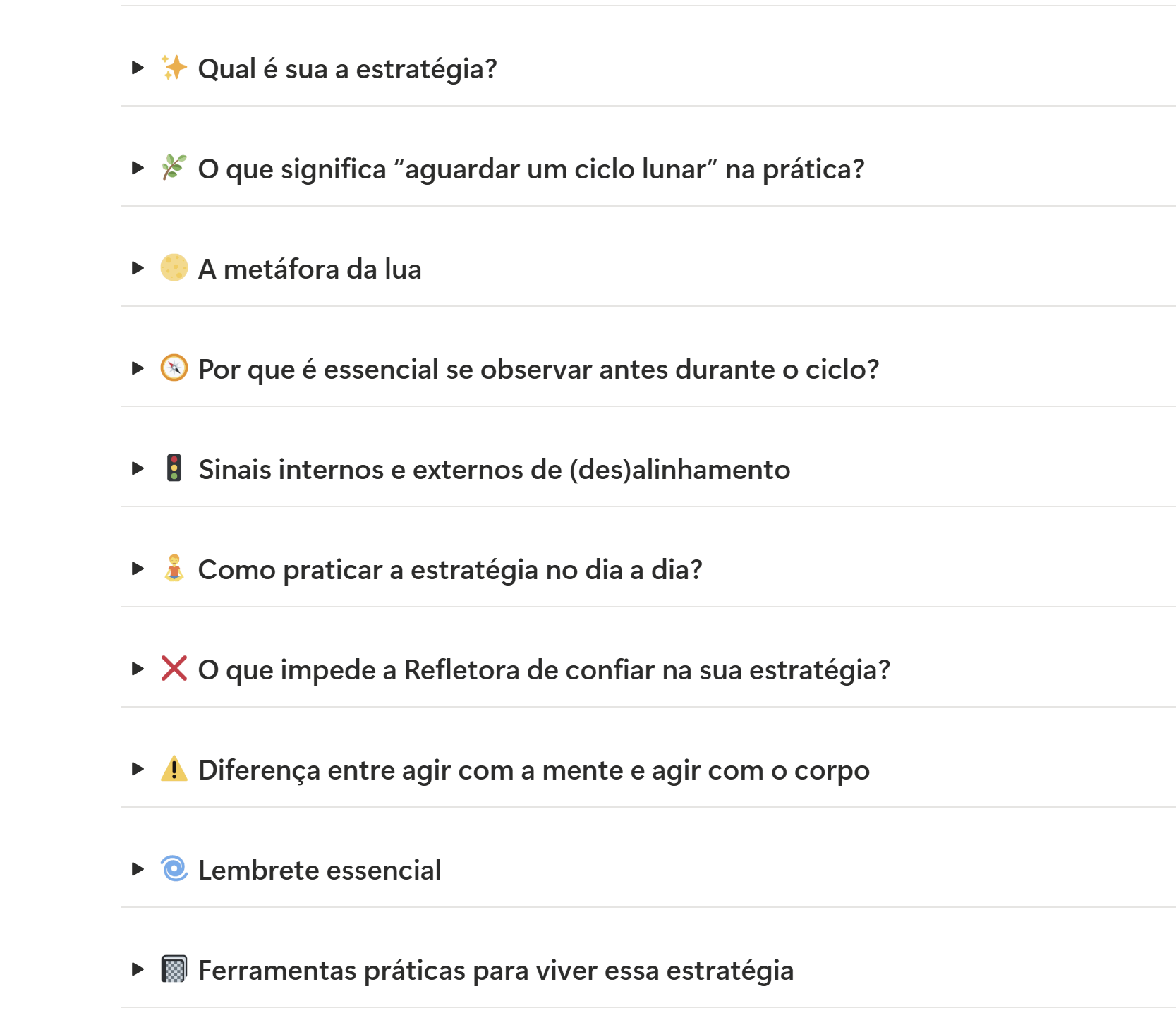 Tópicos sobre a estratégia da Refletora