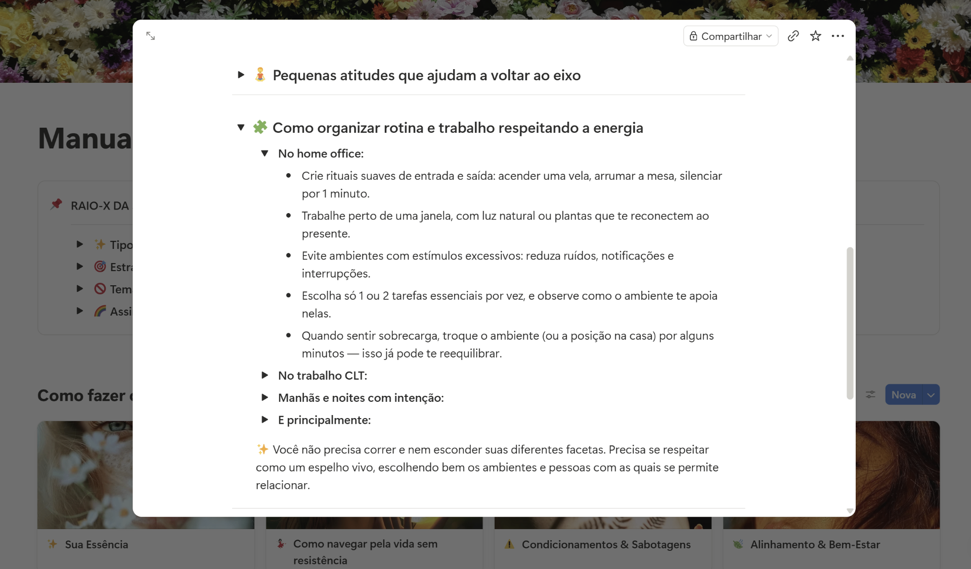 Conteúdo: como organizar rotina e trabalho respeitando a energia